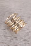 Hammered Wrapped Crossover Rings