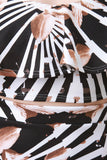Printed Flutter Bardot Top with Mermaid Maxi Skirt Set