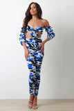 Camouflage Front Tie Tube Top, and Leggings Set's